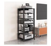Mobile rack audio video - 6 ripiani AV stereo media Tower con ripiani regolabili per casa ufficio centro intrattenimento