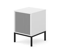 MOBILE RAVENNA F SOTTOSCRIVANIA IN MDF VERNICIATO COMODINO 1D BIANCO OPACO NERO