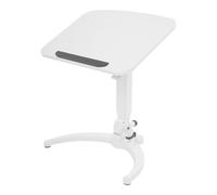Mobile Rolling Laptop Tavolo Max Capacità di carico 2,5 kg Pieghevole Mobile Stand Stand Stand Pendenza Regolabile 15-90 ° Scrivania Portatile Pieghevole per Sala conferenze, Soggiorno (Bianco)