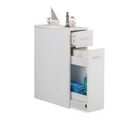 Mobile salvaspazio alto & stretto Armadietto compatto Cassettiere slim 2 ripiani