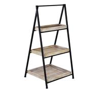 Mobile scaffale da interno in legno e metallo a 3 ripiani Linea Classic Low Box