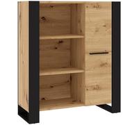 MOBILE SCAFFALE LIBRERIA COMO' NUKA 110x90x43cm ROVERE NERO