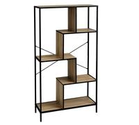 Mobile,Scaffale Libreria Design Industriale con 5 Ripiani L80xL30xH147 cm