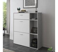 MOBILE SCARPIERA INGRESSO 2 ANTE CASSETTO VANI 90X26XH101.5 CM BIANCO CEMENTO