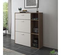 MOBILE SCARPIERA INGRESSO 2 ANTE CASSETTO VANI 90X26XH101.5 CM MARRONE BEIGE