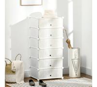 Mobile Scarpiera Modulare Salvaspazio, 6 Cubi 45x35x17cm in Plastica PP e Acciaio, 49x36.5x108cm, Bianco Descrizione:Sei stanco di avere tante scarpe nell'armadio e troppe scatole inutilizzate? Questo