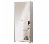 Sarmog Kit Armadio con 2 ante, Armadio salvaspazio, Armadio camera da letto, Design contemporaneo, Armadio salvaspazio H190 L83 P29 (Specchio, Olmo/Olmo)