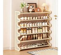 Mobile Scarpiera ,Portascarpe Ingresso Casa ，Armadio Mobiletto Ausiliario Multiuso ，Salvaspazio，facile da montare,Organizzatore per 12-18 Paia,Ingresso Corridoio Camera da Letto(White,100cm/39in)