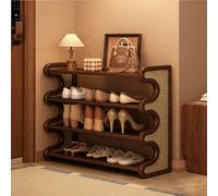 Mobile Scarpiera ,Portascarpe Ingresso Casa ，Armadio Mobiletto Ausiliario Multiuso ，Salvaspazio，facile da montare,Organizzatore per 12-18 Paia,Ingresso Corridoio Camera da Letto(Walnut,70cm/28in)