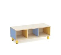 Mobile Scuola Infanzia Onda a 3 Caselle Altezza 35 cm. Conforme CAM