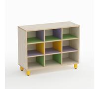 Mobile Scuola Infanzia Onda a 9 Caselle Altezza 80 cm. conforme CAM
