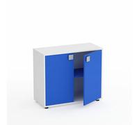 Mobile Scuola Kubò Bianco 2 Ante H 75 cm. Azzurro - Conforme CAM