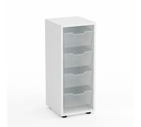 Mobile Scuola Kubò Bianco con 4 Tiretti Alti Altezza 90 cm. - Conforme CAM