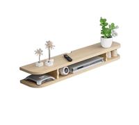 Mobile Sospeso Soggiorno Multifunzionale Appendiabiti a Parete Non Verniciato Pannelli Artificiali Mobili TV Grande Capacità Svuotare Divisorio di Stoccaggio Tavolo Tv(Brass,100x22x15cm)