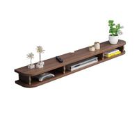 Mobile Sospeso Soggiorno Multifunzionale Appendiabiti a Parete Non Verniciato Pannelli Artificiali Mobili TV Grande Capacità Svuotare Divisorio di Stoccaggio Tavolo Tv(Brown,140x22x15cm)