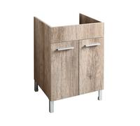Mobile sotto lavabo lavanderia 60x50 per lavatoio pilozzo in ceramica o plastica
