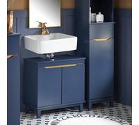 Mobile sottolavabo blu navy, mobile bagno con 2 ante, dimensioni W60 x D30 x H59cm, accessori per il bagno, arredamento bagno, organizer bagno Noi prendiamo parte alle procedure OSS. Tutte le fatture 