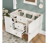 Mobile sottolavabo con 3 cassetti, molto capiente, stile moderno, colore bianco, 78,5 x 46 x 46,8 cm