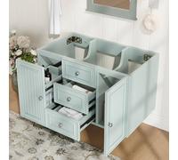 Mobile sottolavabo con 3 cassetti, molto capiente, stile moderno, per bagno, verde, 78,5 x 46 x 46,8 cm