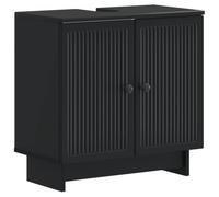 Mobile sottolavabo EDE nero, 59,5 x 31,5 x 59 cm, in legno | Resistente all'umidità, aspetto moderno, montaggio flessibile sulla porta, superficie facile da pulire