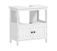 MOBILE SOTTOLAVABO KLEANKIN IT834-358WT - Armadio in MDF Bianco con 2 porte e 2 ripiani 60x30x60 cm