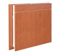 Mobile sottolavello bagno in kit teak a 2 ante