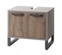 Mobile Sottolavello Bagno LaFabrica Grigio Cemento e Rovere invecchiato