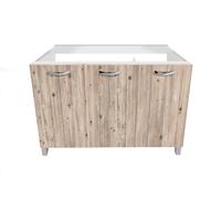 Mobile sottolavello cucina 120 cm 3 Ante Bianco o Legno MabelOnline