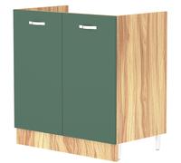 Mobile Sottolavello Cucina Componibile Mobiletto Legno Colore Verde con 2 Ante