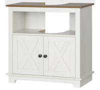 Mobile Sottolavello da Bagno 60x30x60 cm in Truciolato Bianco