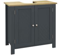 Mobile Sottolavello da Bagno 60x30x60 cm in Truciolato e MDF Grigio