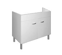 Mobile Sottolavello da Cucina 100x50x69 cm con 2 Ante in Nobilitato Bianco Opaco
