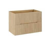 Mobile sottolavello Natura - 2 cassetti - rovere chiaro - L80 × P45 × H57 cm - Da appendere