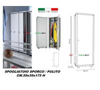 MOBILE SPOGLIATOIO SPORCO PULITO PVC PLASTICA H.175 PISCINA CASA GARAGE 02 2025