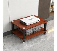Mobile stereo con ripiani regolabili, rack audio come supporto multimediale | Rack audio, mobile contenitore multimediale, supporto stereo, dissipazione del calore(Teak,30cm/11.8in)