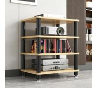 Mobile stereo con ripiani regolabili, rack audio come supporto multimediale | Rack audio, mobile contenitore multimediale, supporto stereo, dissipazione del calore(Black,70cm/27.6in)