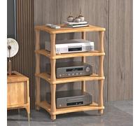 Mobile Stereo Hi Fi Rack Hifi Armadietto Rack Audio Alto Porta TV Angolare Mobile, Scaffalature Audio-Video MultiTier Audio, per Casa Ufficio Negozio(Yellow,86cm/33.8in)