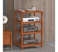 Mobile Stereo Hi Fi Rack Hifi Armadietto Rack Audio Alto Porta TV Angolare Mobile, Scaffalature Audio-Video MultiTier Audio, per Casa Ufficio Negozio(Brown,86cm/33.8in)