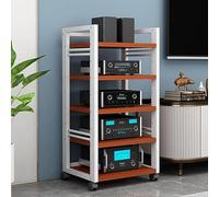 mobile stereo hi fi rack hifi Ripiani portaoggetti mobili a 5 livelli, rack portaoggetti audio video multistrato robusto e aperto, mobile angolare for registratori AV e amplificatori for sala di regis