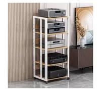 mobile stereo hi fi rack hifi Supporto Multimediale Da Soggiorno A 5 Livelli For Console Di Gioco, Grande Torre Audio Video Mobile Mobile For Componenti For Centro Di Intrattenimento Home Theater, Rip