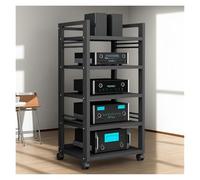 Mobile Stereo Hi Fi Rack Hifi Supporto per amplificatore For Soggiorno, Mobile Rack AV, Torre Di Archiviazione Multimediale, Rack For Apparecchiature Audio Con Ruota Bloccabile(B)