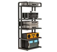 Mobile Stereo hi fi rack,Mobile Hifi Audio Video Rack,Mobiletto TV 3/4/5-Level,Mobiletto Portaoggetti Multimediale,Mobile Porta CD Mobile Rack Ripiano AV Componenti Scaffale,for Ufficio Soggiorno(Blac