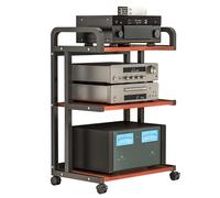 Mobile Stereo hi fi rack,Mobile Hifi Audio Video Rack,Mobiletto TV 3/4/5-Level,Mobiletto Portaoggetti Multimediale,Mobile Porta CD Mobile Rack Ripiano AV Componenti Scaffale,for Ufficio Soggiorno(Blac
