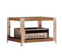 Mobile Stereo Hi Fi Rack, Mobiletto for Ricevitore Stereo con Ripiani Regolabili, Mensola for Console Giradischi, per DVD Unità Di Intrattenimento Multifunzionale(Brown)