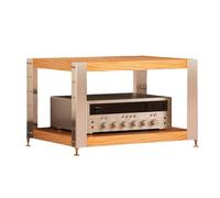 Mobile Stereo Hi Fi Rack, Mobiletto for Ricevitore Stereo con Ripiani Regolabili, Mensola for Console Giradischi, per DVD Unità Di Intrattenimento Multifunzionale(Yellow)