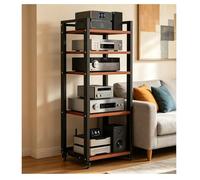 Mobile Stereo Hi fi Rack Rack HiFi Regolabile A 5 Livelli, Rack Audio Mobile Con Ruote Universali, Supporto For Supporti Video, Ripiano AV For Soggiorno, Camera Da Letto, Sala Studio