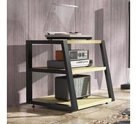 Mobile Stereo Hi Fi Rack Scaffalature Audio-Video, Tower Pavimento Armadio Supporto di Archiviazione Portatile a 2/3/4 Strati, per Camera da Letto e Soggiorno(Beige,60cm/23.6in)