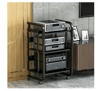 Mobile Stereo Hi fi Rack Scaffale For Armadietto Rack Audio Con Supporto HiFi, Torre Resistente Su Ruote - Rack For Componenti Stereo Di Intrattenimento(3 tier)