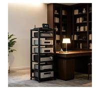 Mobile Stereo HiFi Rack Audio 5/7 Livelli AV | Carrello audio con ruote e ripiani regolabili per organizzare apparecchiature elettroniche in casa o ufficio(7 Tier)