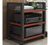 Mobile stereo Media Stand Mensola angolare regolabile AV Rack 3/4/5 livelli Rolling Audio Tower Floor Standing per lettore CD e componenti audio